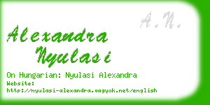 alexandra nyulasi business card